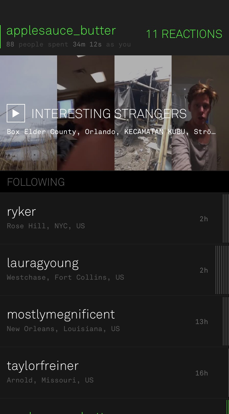 Beme App v0 – Home Screen