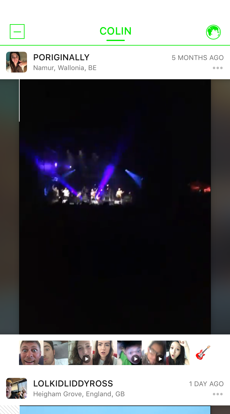 Beme App v1 – Main Feed